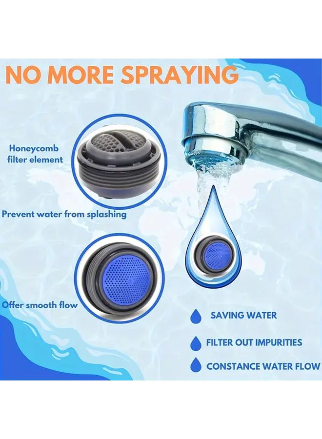 M24 Faucet Aerator Wrench And 4 Tap Aerators With Filter Restrictor Durable Plastic - Image 4