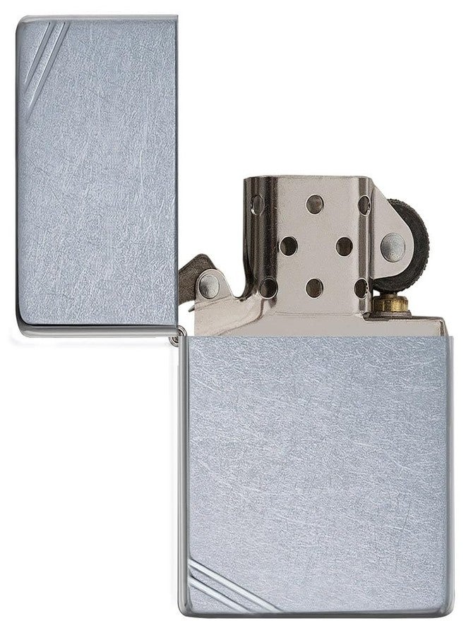 Zippo Street Chrome™ Vintage with Slashes,Sivler, Pocket Fuel Windproof Premium Lighter (BIS Certified - Image 4