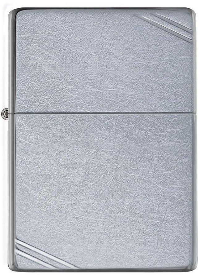 Zippo Street Chrome™ Vintage with Slashes,Sivler, Pocket Fuel Windproof Premium Lighter (BIS Certified - Image 2
