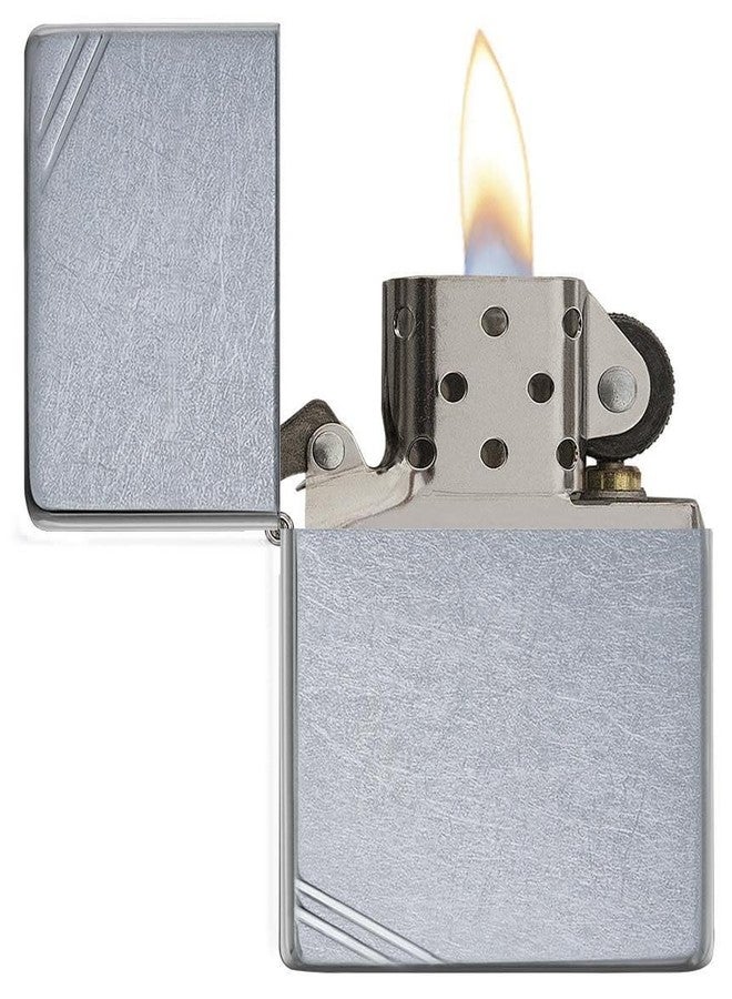 Zippo Street Chrome™ Vintage with Slashes,Sivler, Pocket Fuel Windproof Premium Lighter (BIS Certified - Image 5