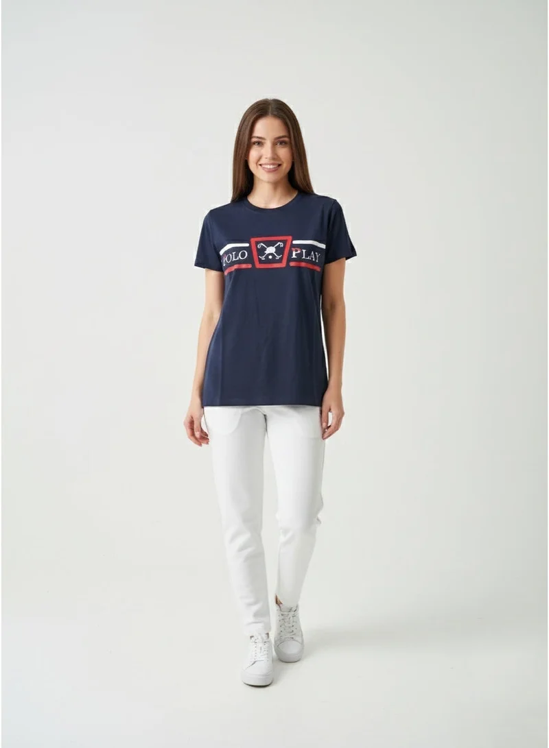 Polo Play Girls Graphic T-shirt -NAVY