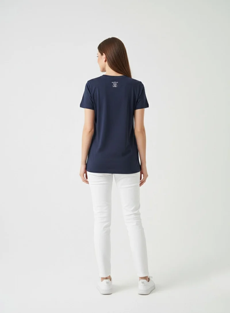 لعب البولو تيشيرت بناتي برسومات - كحلي