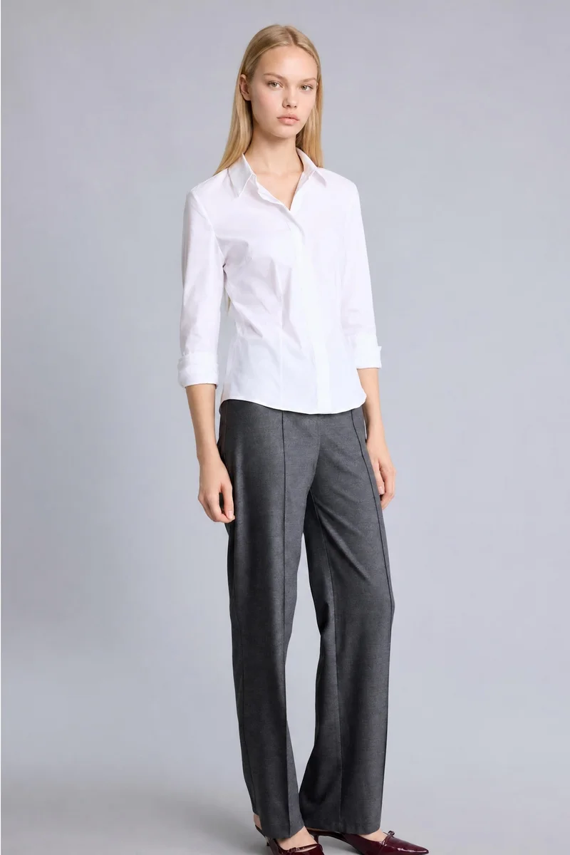 Defacto Slim Fit Shirt Collar Long Sleeve Shirt