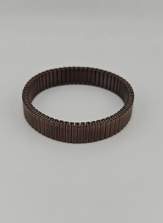 SWISSO Stretchable Stainless Steel Link Bracelet | Flexible Expansion Wristband for Everyday Comfort and Stylish Bracelet (Brown) - Image 2