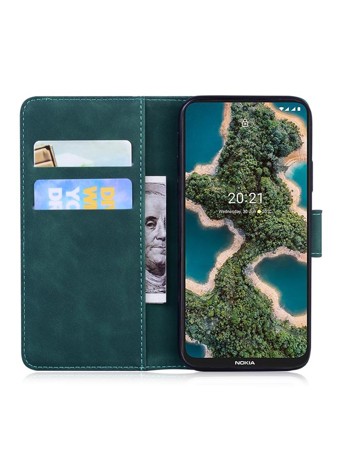 S-TOP Case For Nokia X10 / X20 Skin Feel Pure Color Flip Leather Phone Case - Image 4