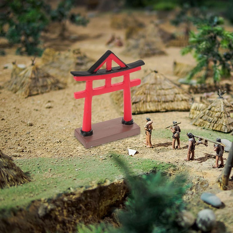 Japanese Mini Torii Gate Resin Sculpture 2pcs Zen Garden Bonsai Decor Micro Landscape - Image 5