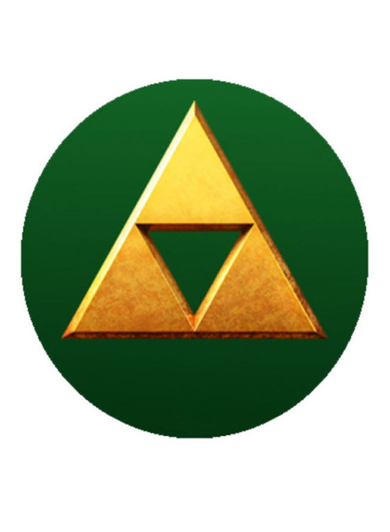 RKN The Legend Of Zelda Logo Printed Pin Green/Gold - Image 1