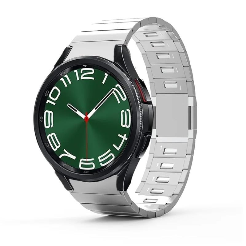 Dado Adjustable Stainless Steel Band Compatible with Samsung Galaxy Watch 6 Classic 47/43mm, 5 Pro 45mm, 4 Classic 46/42mm, Watch 6/5/4 44/40mm – Quick Release Strap - Image 1