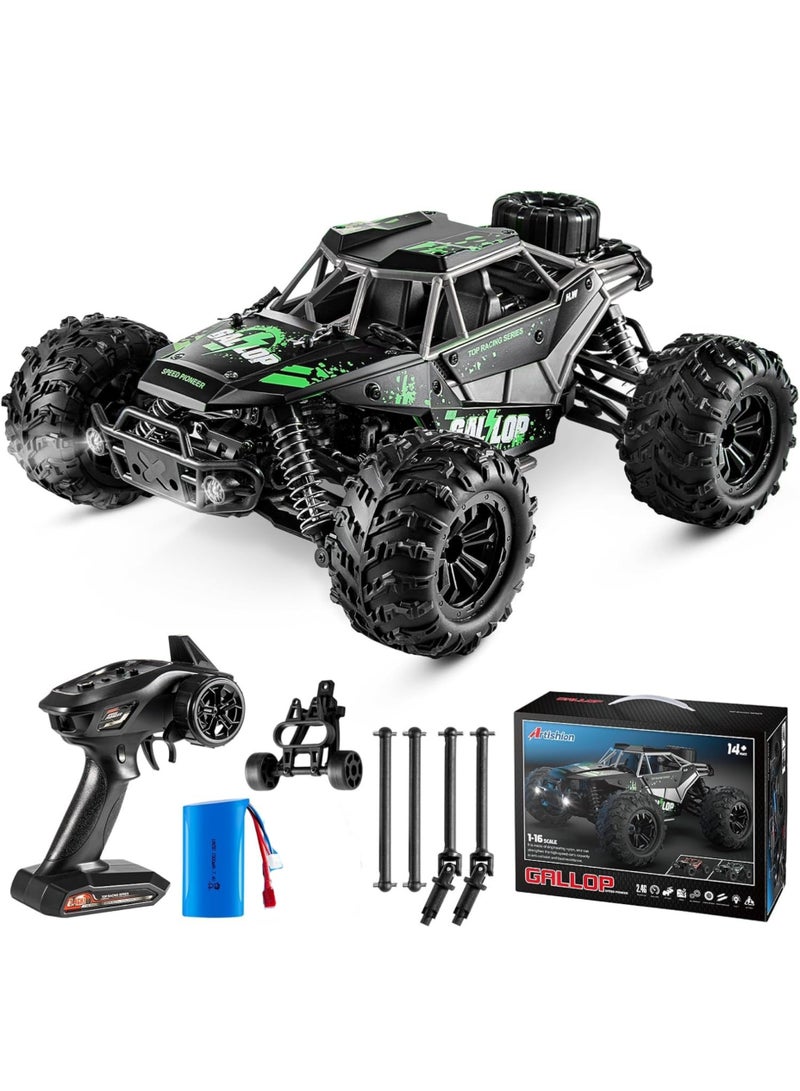 Gallop High Speed RC Monster Truck -  4WD Off-Road Remote Control Car 22km/h, All Terrain Vehicle with Rechargeable Batteries, LED Lights & 2.4GHz Control for Adults & Kids - Image 1