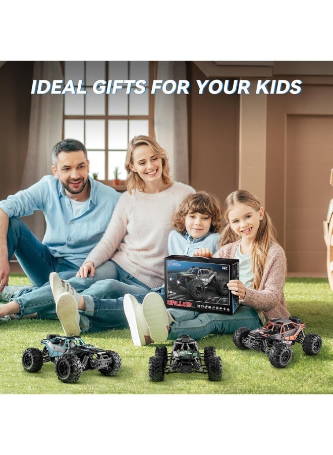Gallop High Speed RC Monster Truck -  4WD Off-Road Remote Control Car 22km/h, All Terrain Vehicle with Rechargeable Batteries, LED Lights & 2.4GHz Control for Adults & Kids - Image 3