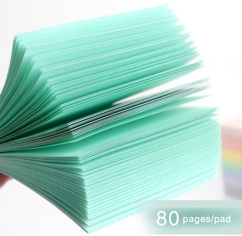 Eastern Wolf Sticky Notes 3x3 Inch, 8 Pads Light Colors Self-Adhesive, 8 Assorted Pastel Colors, 80 Sheets/Pad, Reusable Notepads for Office, School, and Home - Image 4
