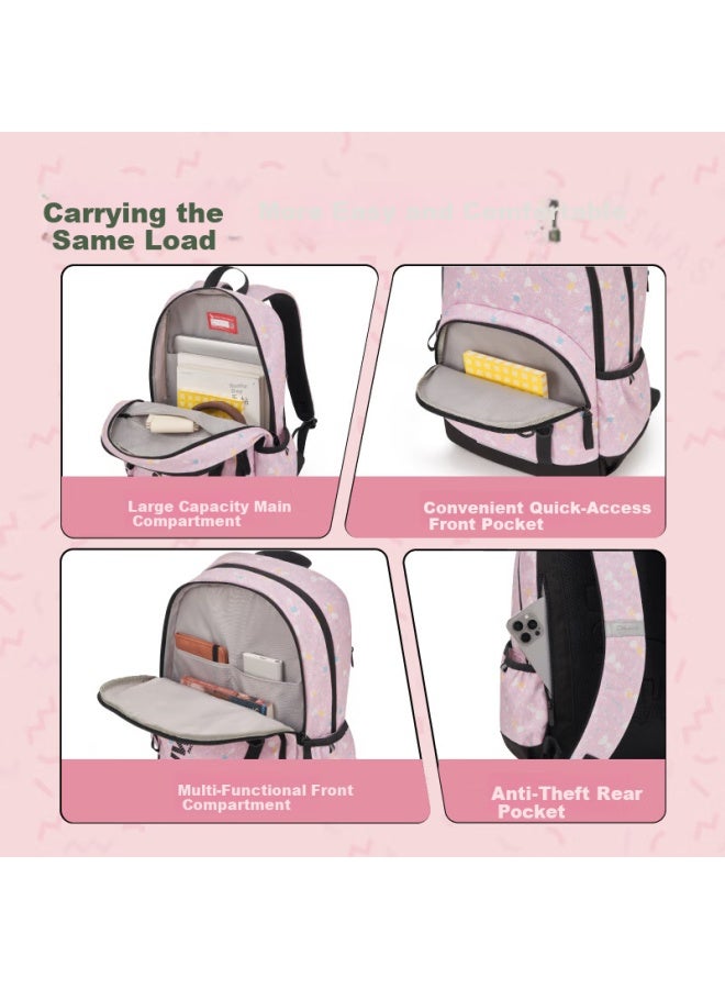 Oiwas Children's Backpack For Grades 1-6 Boys And Girls Large Capacity Snoopy Collaboration School Bag Sakura Pink Jd Self-operated - Image 3