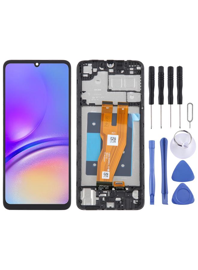 erorex Replacement For Samsung Galaxy A05 SM-A055F Original LCD Screen Digitizer Full Assembly with Frame Black - Image 1