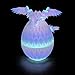 Flavery 3D Printed Dragon Egg Flying Dragon in Diamond Egg Flexible Winged Dragon Inside Mystery Dragon Eggs Gift Desk Decoration Fidget Toy Night Glow Rainbow - Image 2