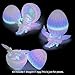 Flavery 3D Printed Dragon Egg Flying Dragon in Diamond Egg Flexible Winged Dragon Inside Mystery Dragon Eggs Gift Desk Decoration Fidget Toy Night Glow Rainbow - Image 4