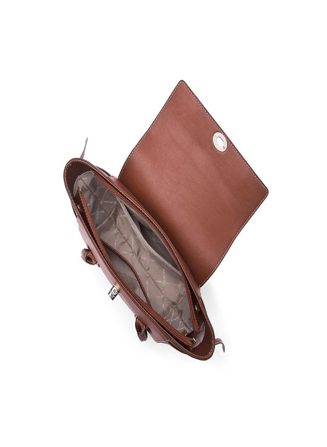 Lino Perros Ella Iris Tan Satchel - Image 5