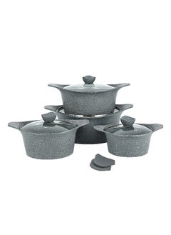 ALBERTO Alberto 8 Pcs Cookware Set Granite  - Image 4