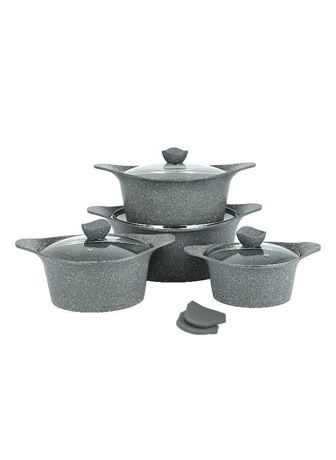 ALBERTO - Alberto 8 Pcs Cookware Set Granite - Image 1