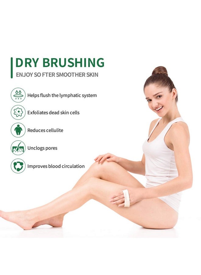 LAYUKI LAYUKI Body Brush for Dry or Wet Brushing and 2-sided Foot File Scrubber Set, Body Scrubber for Bath or Shower, Exfoliating Skin, Cellulite Treatment, Foot File Scrubber with Pumice Stone  - Image 2