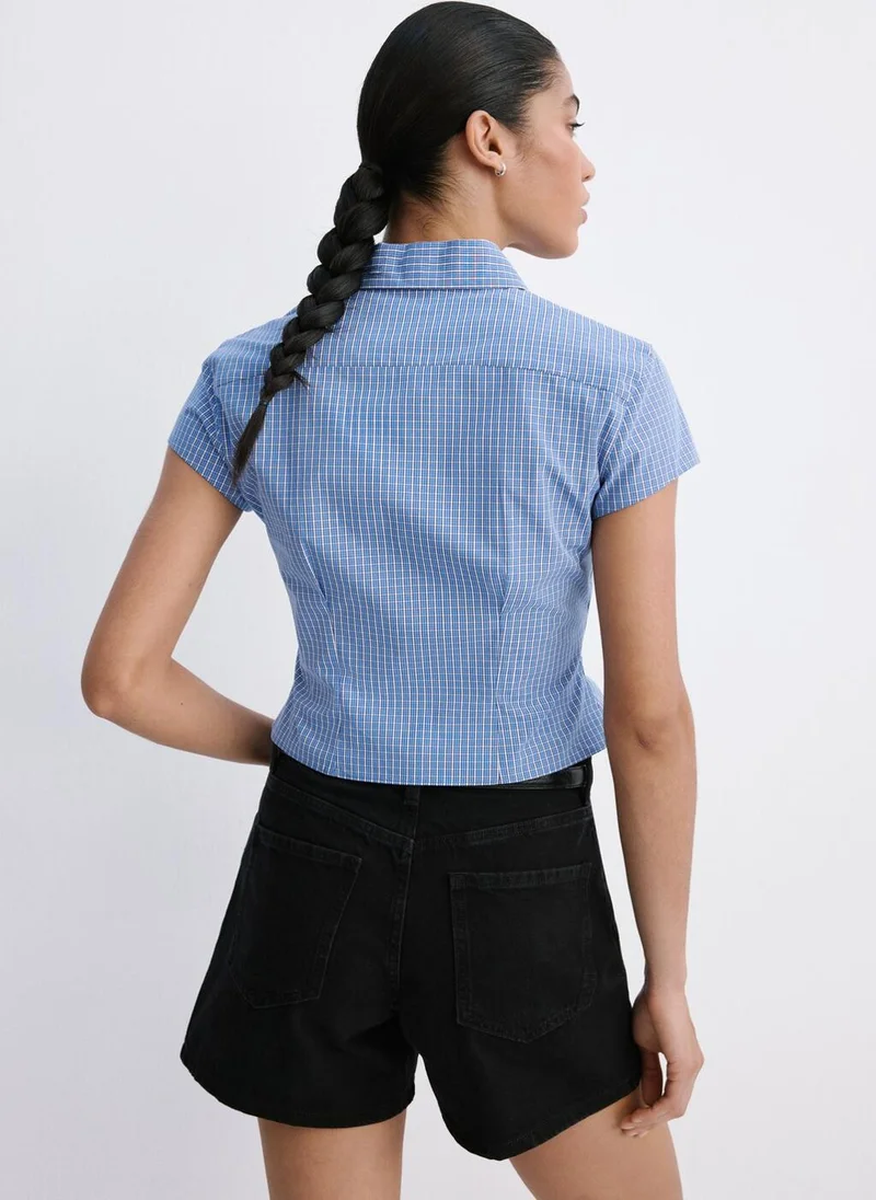 مانجو Straight-Fit Denim Shorts