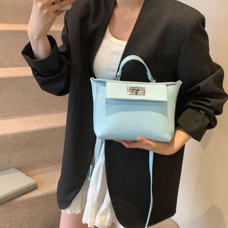Trendy Luxury Handbag With Niche Design, New Simple Solid Color Single-Shoulder Kelly Bag, High-End Crossbody Bag - Image 2