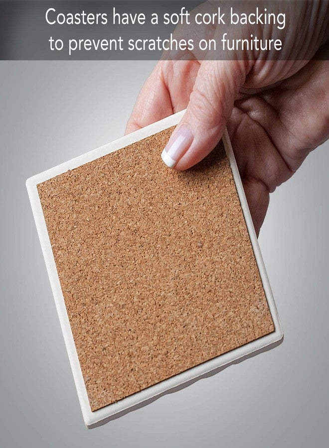 Counterart Thirstystone Florida Attractions 4 Pack Tumbled Tile Stone Coasters with Protective Cork Backing 4" Square Manufactured in The USA - Image 5