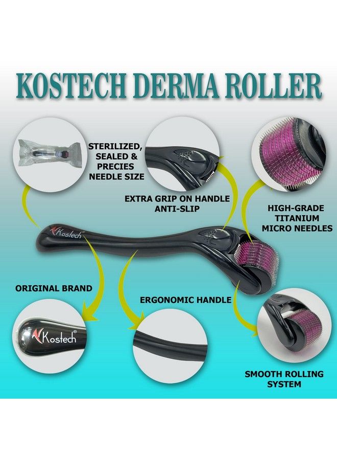 Kostech رولر ديرما (Kdr) بإبر من سبائك التيتانيوم 2.5 مم 540 إبرة عبوة من 3 رولرات ديرما - Image 4