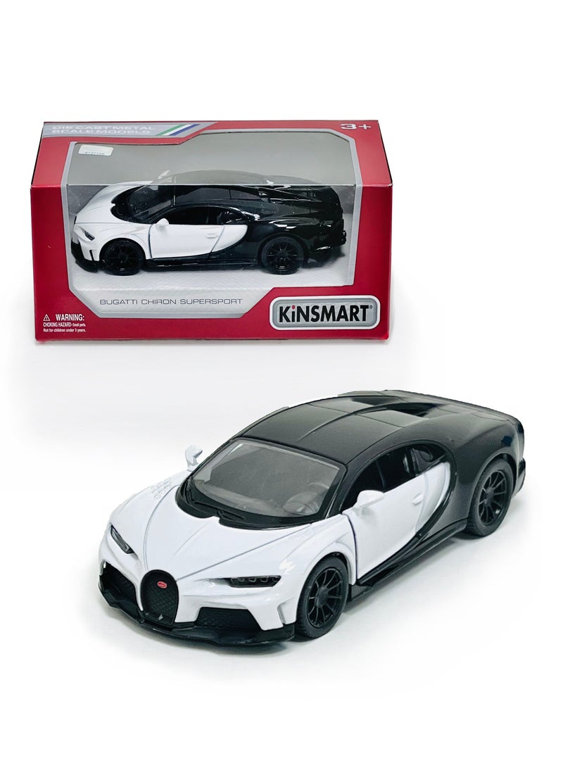 Kinsmart Bugatti Chiron Super sport Car Die Cast Metal Doors Openable Pull Back Action Toy - Image 1