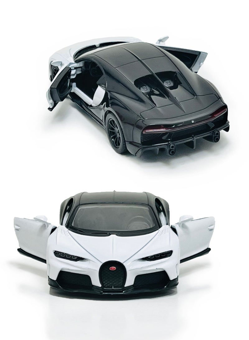 Kinsmart Bugatti Chiron Super sport Car Die Cast Metal Doors Openable Pull Back Action Toy - Image 2