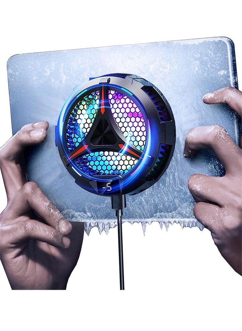 EzzySo iPad Radiator Magnetic Tablet Cooler For iPad Surface Pro Compatible For Steam Deck Magnetic Semiconductor Heat Sink With Temperature Display Radiator Cooler For Mobile Gaming Tiktok Live Streaming - Image 1