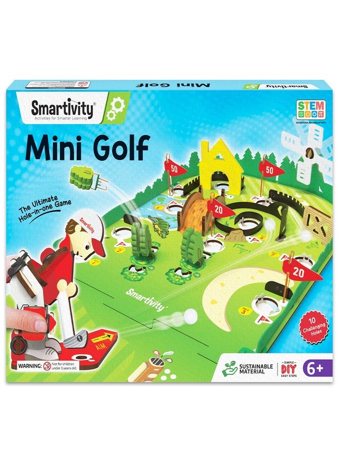 سمارتيفيتي لعبة Smartivity Mini Golf على الطاولة للأطفال من سن 6 إلى 12 عامًا | هدايا عيد الميلاد للأولاد والبنات | لعبة علمية DIY للأطفال من سن 6 و7 و8 و9 و10 و11 و12 و13 و12 عامًا لعبة بناء خشبية I STEM للأولاد والبنات - Image 1