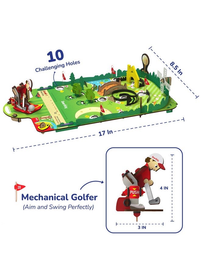 سمارتيفيتي لعبة Smartivity Mini Golf على الطاولة للأطفال من سن 6 إلى 12 عامًا | هدايا عيد الميلاد للأولاد والبنات | لعبة علمية DIY للأطفال من سن 6 و7 و8 و9 و10 و11 و12 و13 و12 عامًا لعبة بناء خشبية I STEM للأولاد والبنات - Image 5