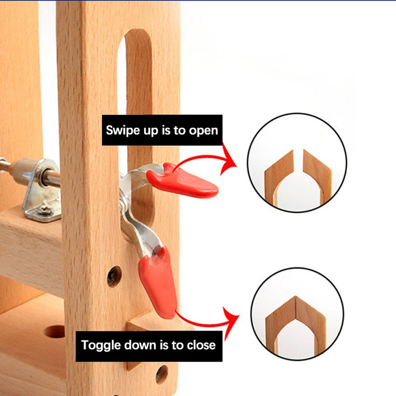 Leather Hand Stitching Fixture Wooden Leather Fix Clamp Leather Sewing Tool DIY Leathercraft Wood Clamp - Image 2