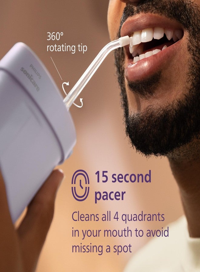 Philips Sonicare Compact Flosser 1000, Portable Water Flosser with 3 Flossing Modes, IPX7 Waterproof Oral Irrigator, Travel Friendly, Purple, Model HX3333/23 - Image 5