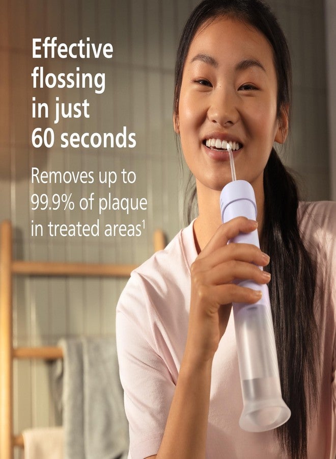 Philips Sonicare Compact Flosser 1000, Portable Water Flosser with 3 Flossing Modes, IPX7 Waterproof Oral Irrigator, Travel Friendly, Purple, Model HX3333/23 - Image 2