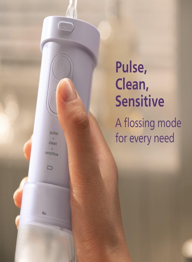 Philips Sonicare Compact Flosser 1000, Portable Water Flosser with 3 Flossing Modes, IPX7 Waterproof Oral Irrigator, Travel Friendly, Purple, Model HX3333/23 - Image 4