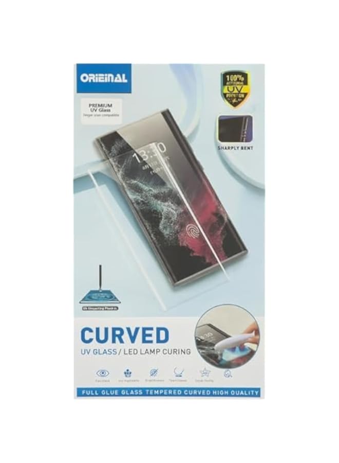 BGM UV Adhesive Screen Protector For Samsung Galaxy Note 10 Plus, 3D Curved, Nano Liquid UV Glue Full Coverage Tempered Glass - Samsung Galaxy Note 10 Plus Screen Protector UV Clear