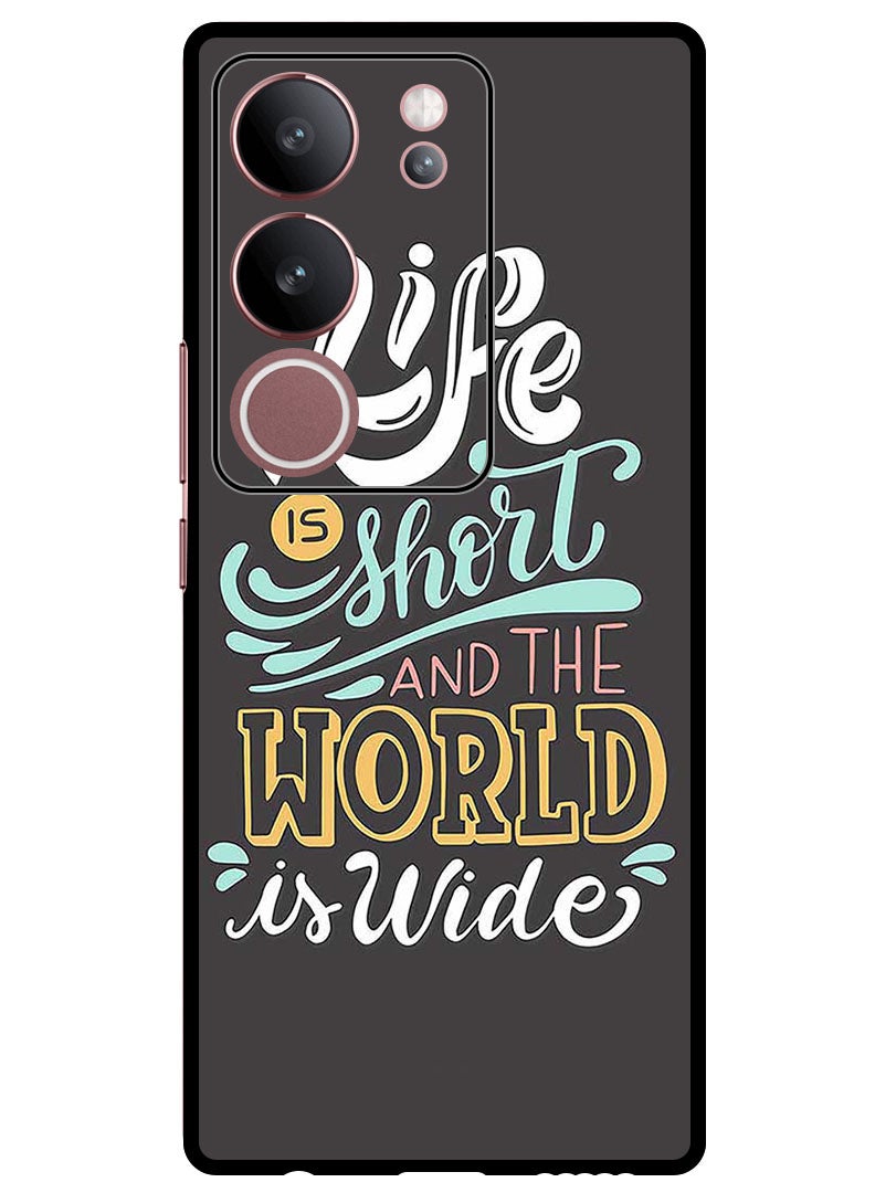 Theodor Protective Case Anti Scratch Shock Proof Bumper Cover For Vivo S17 - S17 Pro Life Is Short - Image 1