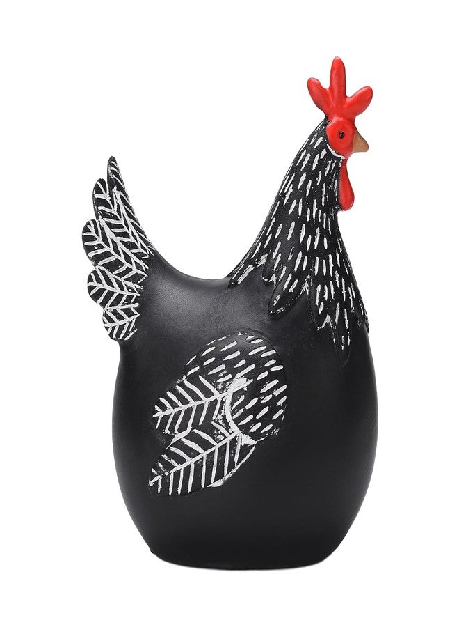BRABUD Sitting Hen Statue Resin 6.3'' Tall Black Fat Hen Figurine Indoor Home Kitchen Shop Desk Decoration TQGJBS642 - Image 1