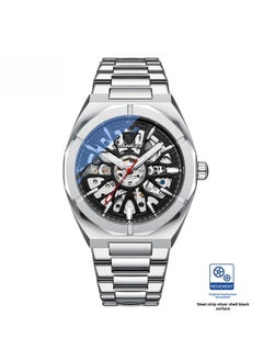 Generic Sunrise Hollow Automatic Mens Mechanical WatchWhite shell and black face White shell and black face 