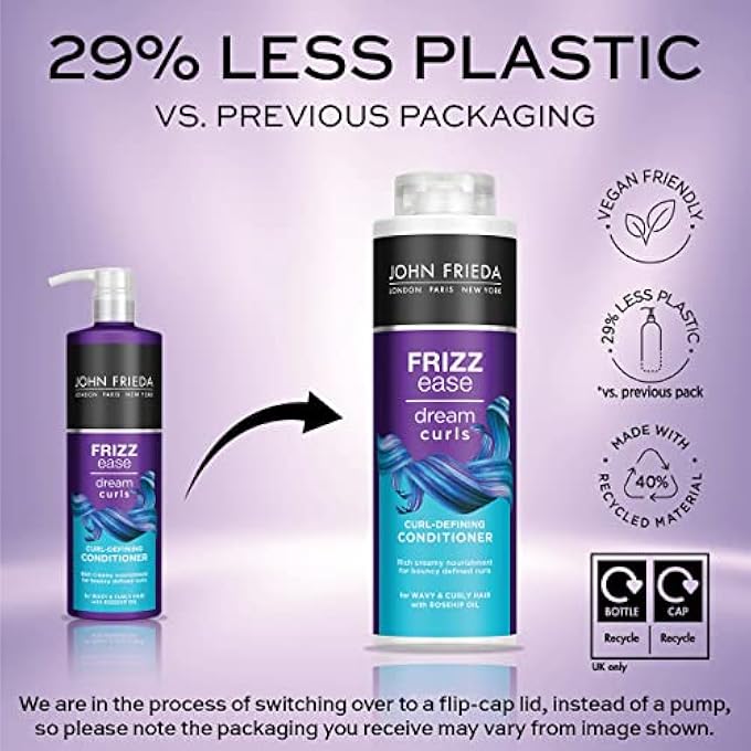 John Frieda FRIZZ EASE DREAM CURLS CURL DEFINING CONDITIONER 500ML, ANTI-FRIZZ CONDITIONER FOR CURLY, WAVY HAIR, CONDITIONER FOR NATURAL CURLS - Image 2