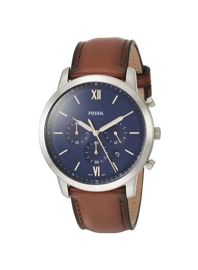 FOSSIL Men Leather Chronograph Wrist Watch FS5453 - Image 2