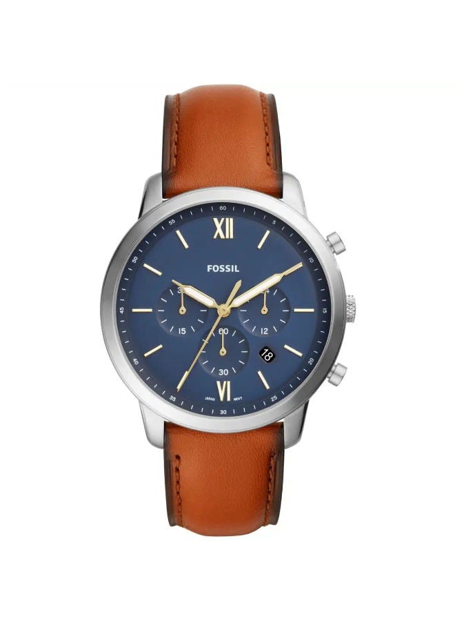 FOSSIL Men Leather Chronograph Wrist Watch FS5453 - Image 1
