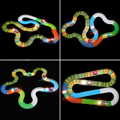 Save Unicorn Tracks Cars only Replacement Toy Cars for Tracks Glow in The Dark Car Tracks Accessories with 5 Flashing LED Lights Compatible with Most Car Tracks for Kids Boys and Girls4pack - Image 5