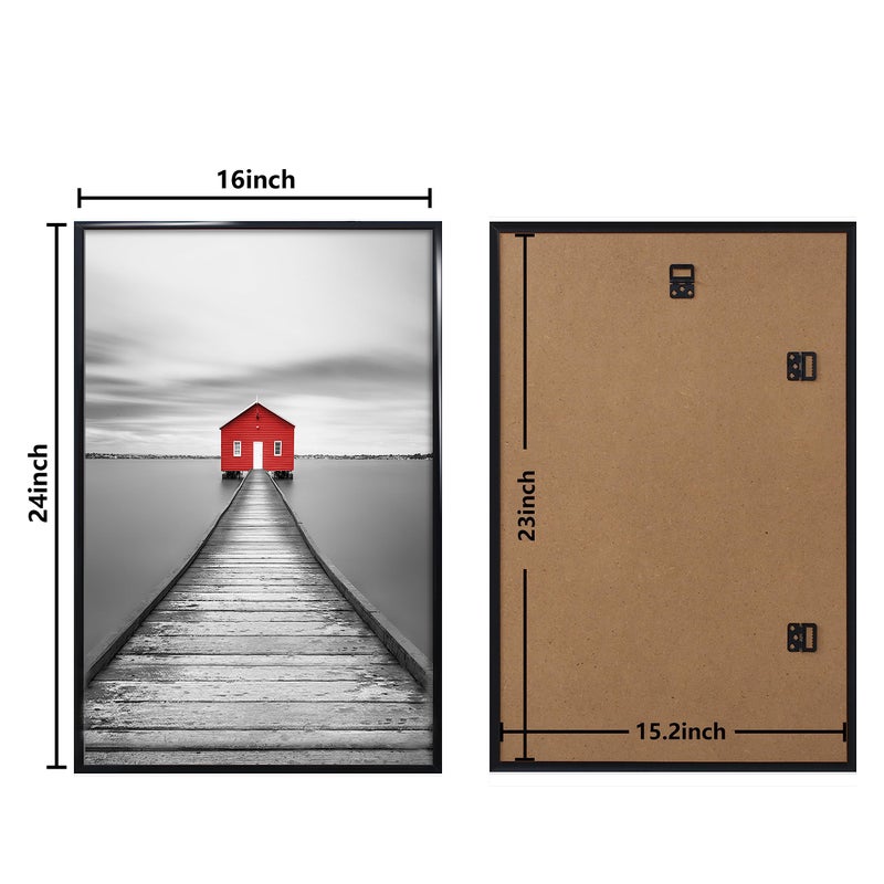 ELSKER&HOME 16x24 Poster Frame 3 Pack, Black Picture Frame for Horizontal or Vertical Wall Mounting, Sturdy and Scratch-proof - Image 2