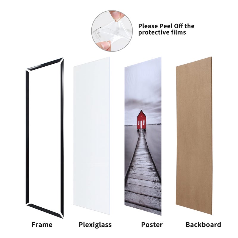 ELSKER&HOME 16x24 Poster Frame 3 Pack, Black Picture Frame for Horizontal or Vertical Wall Mounting, Sturdy and Scratch-proof - Image 5