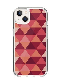 Classic Clear Case for Apple iPhone 14 Hybrid Soft Case Flexible Edges Anti Drop TPU PC Gel Thin Transparent Cover [ Designed for Apple iPhone 14 ] - Topsy Turvy Triangles Full Print