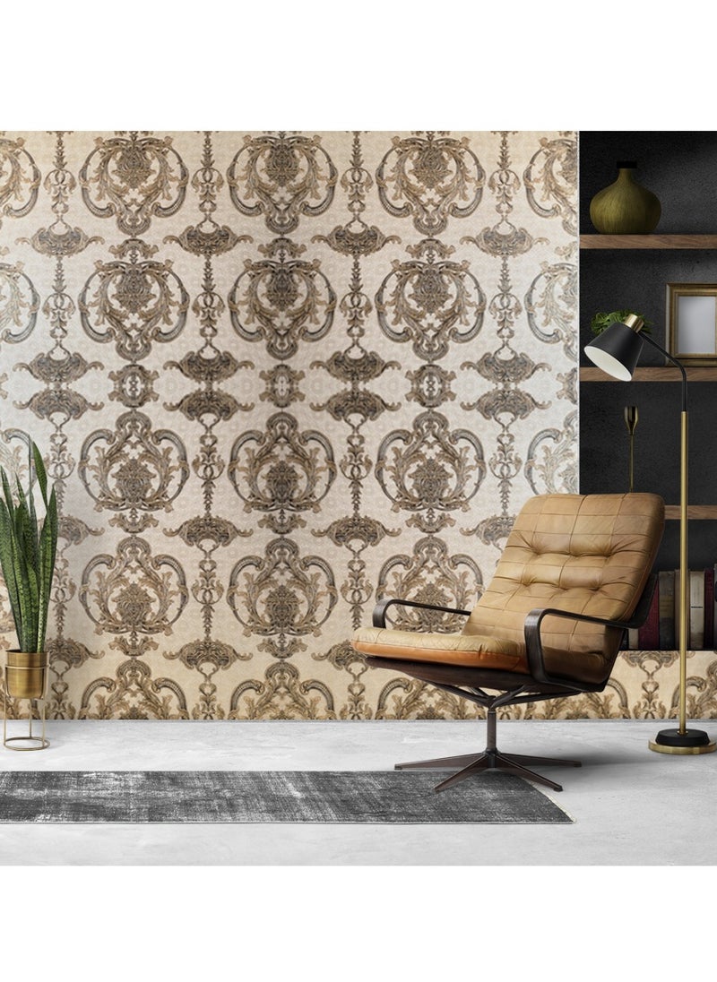 MAF Wallpaper MAF Wallpaper BR7139 Classic Vintage Design Wallpaper, Non-Woven Wallpaper for living room, bedroom, Hotels, Restaurants, Spa Room..& more - Golden Brown  - Image 2