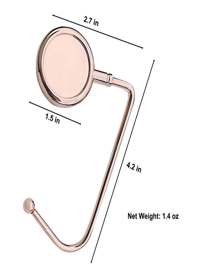 KSMD Rose Gold Purse Hook Hanger,Mental Clutch Holder,Handbag Storage Decor Table Hook for Women 2 Packs - Image 2