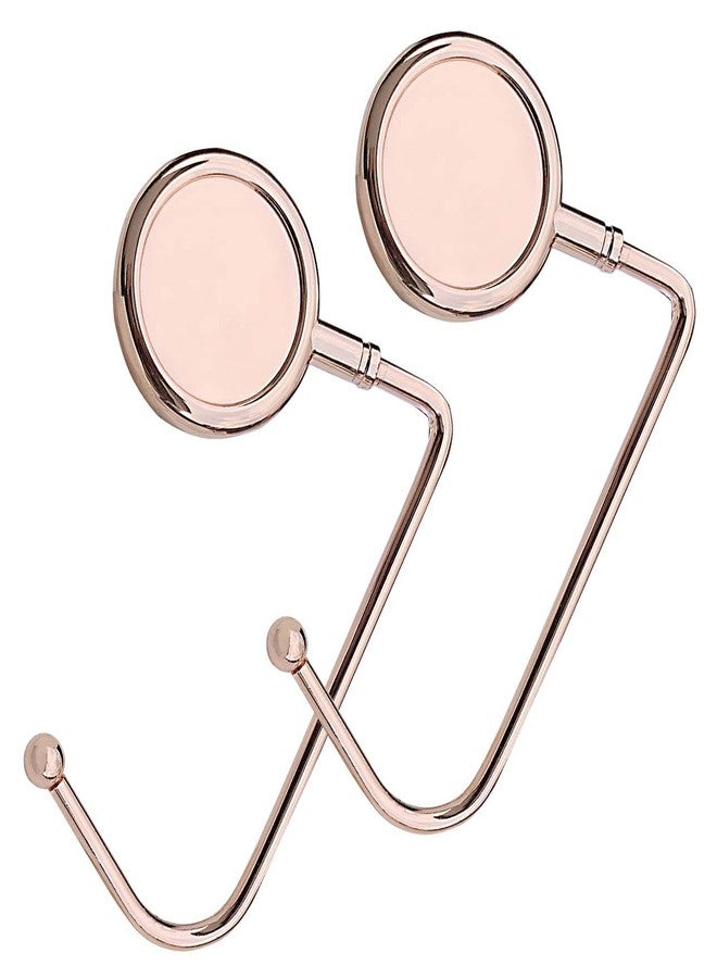 KSMD Rose Gold Purse Hook Hanger,Mental Clutch Holder,Handbag Storage Decor Table Hook for Women 2 Packs - Image 1